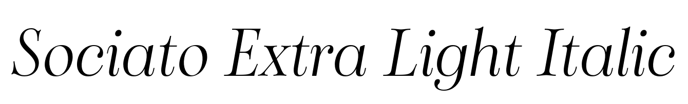 Sociato Extra Light Italic